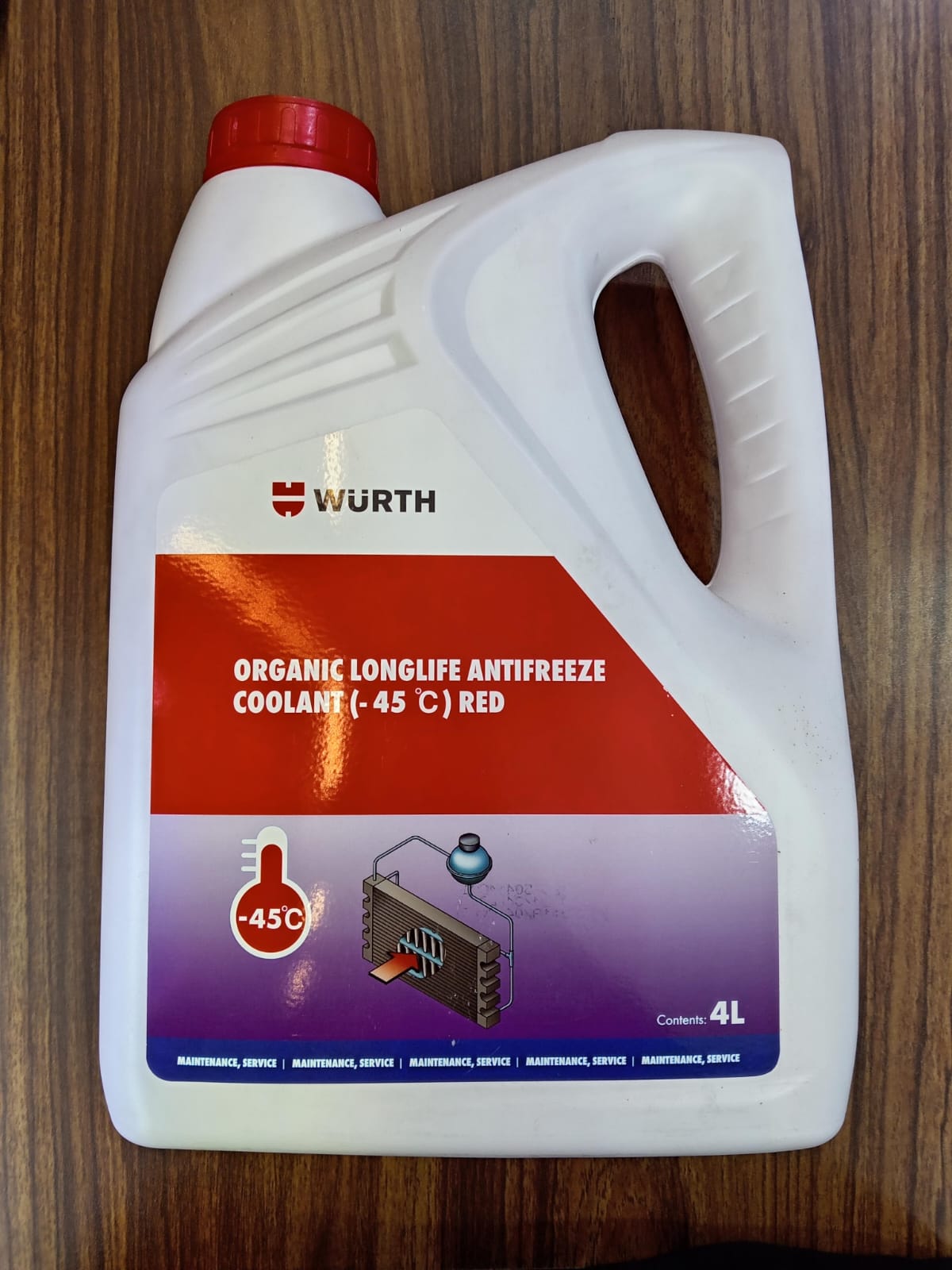 WURTH-COOLENT 4L (RED)